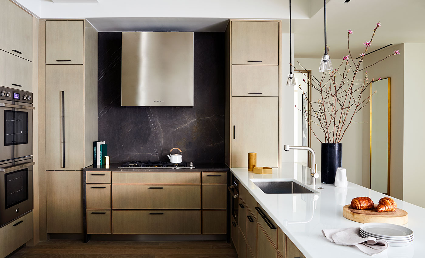 modern kitchen finishes paired with high end applicances